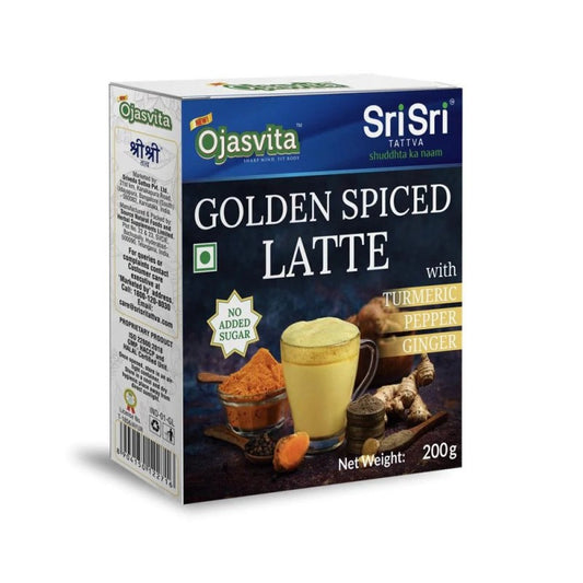 Auksinė prieskoninė Latte Ojasvita su ciberžole, pipirais ir imbieru, Sri Sri Tattva, 200g