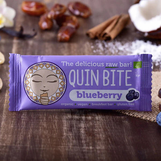 Batonėlis Quin Bite Bio Blueberry