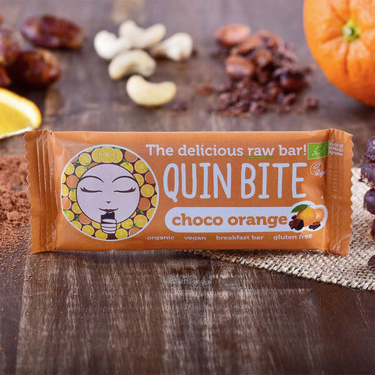 Batonėlis Quin Bite Bio Choco Orange