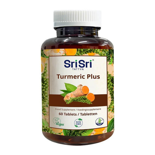 Maisto papildas Tumeric Plus, Sri Sri Tattva, 60 tablečių